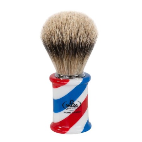 OMEGA 6735 “BARBER POLE” Pennello da barba  in tasso Super